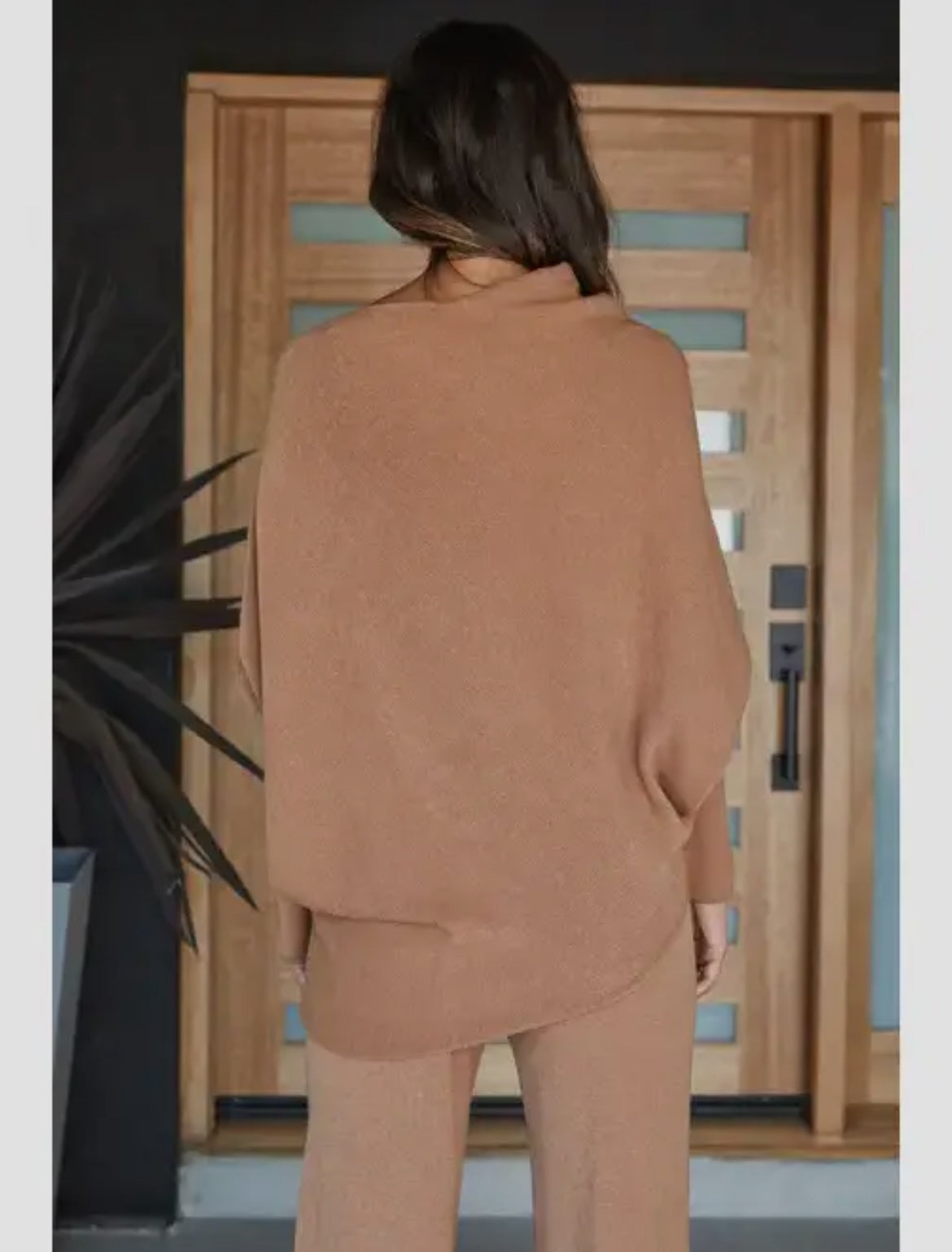 Asymmetrical Sweater - Camel