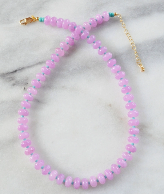 Grape Candy Beaded Necklace